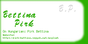 bettina pirk business card